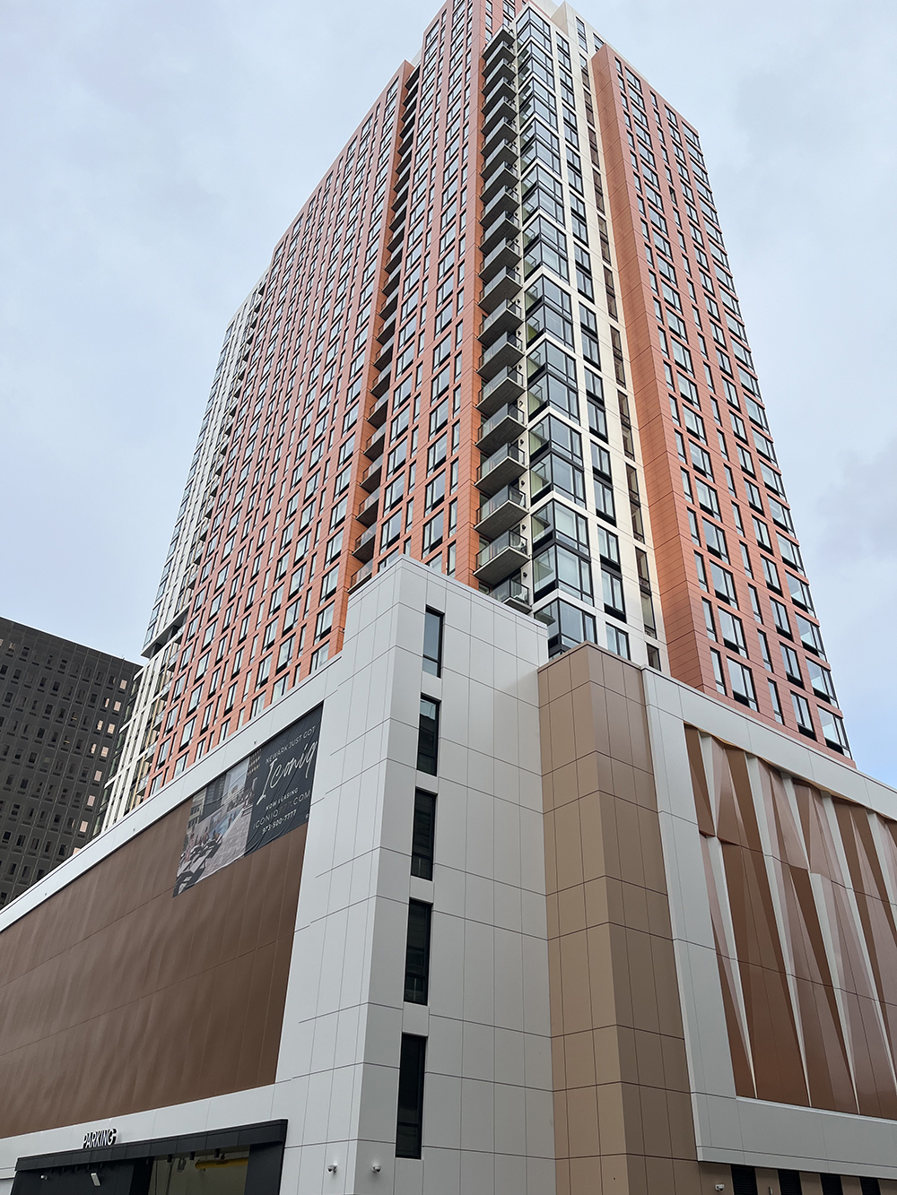 Iconiq 777, situated adjacent to Ironside Newark, is a brand new multifamily development from Boraie Development LLC and NBA legend Shaquille O’Neal. - JESSICA PERRY