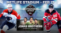 New Jersey natives the Jonas Brothers will perform a pregame concert before the Devils and Flyers face off Feb. 17 as part of the 2024 Navy Federal Credit Union NHL Stadium Series coming to MetLife Stadium.