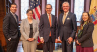 Gov. Phil Murphy held a press conference in the Chancellor Green Library with Princeton University President Christopher Eisgruber to jointly announce the creation of an artificial intelligence hub at the university. - RICH HUNDLEY III/NJ GOVERNOR'S OFFICE