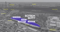SciTech Scity will include $450 million of new construction: Edge Works, an eight-story business-creation center with laboratories, R&D spaces, office suites, co-working spaces, a tech exhibition gallery, and a state-of-the-art conference center; Scholars Village, 500 apartments built and operated by Alpine Residential for innovators, scientists, entrepreneurs, and other tech-forward individuals and families; Liberty Science Center High School, a new public magnet STEM high school built by the Hudson County Improvement Authority and operated by the Hudson County Schools of Technology; and Public Commons, three acres of outdoor space for art installations, food trucks, performances, farmers markets, science festivals, and maker fairs.