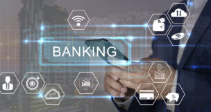 Business growth. Businessman holding tablet and a hot of fire glowing upright arrow with analyzing data and economic growth graph. Strategy. Stock market. Financial and banking. Digital marketing.