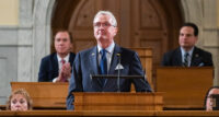 Gov. Phil Murphy delivers the 2024 State of the State Address in the Assembly Chambers in Trenton on Jan. 9, 2024.