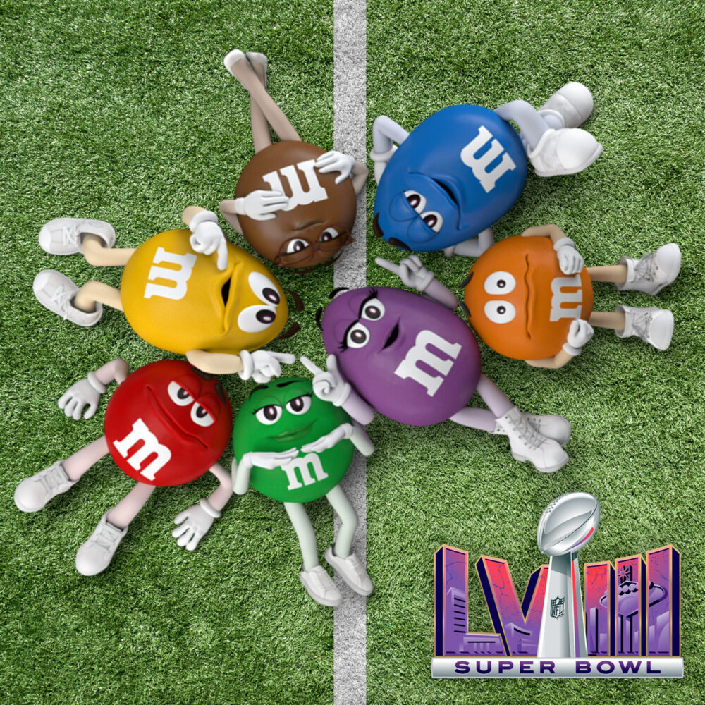 Mars returns to Super Bowl LVIII with a new M&M's ad campaign that delivers colorful fun.