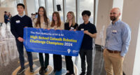 The team from Bergen County Technical High School Teterboro was the winner of the Port Authority of New York and New Jersey's first Catwalk Challenge Exhibition, which tasked high school students with reimagining the 2.5-foot-wide catwalks that run the length of the Lincoln and Holland tunnels. - PROVIDED BY PANYNJ