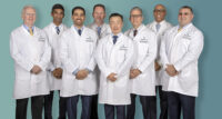 The North Jersey Orthopaedic Specialists PA team has joined the Holy Name network. The specialists include (from left) Dr. John Ownes, Dr. Teja Karukonda, Dr. Reham Shamim, David Penn, physician assistant; Dr. Jen Lee, Dr. Nicholas Bevilacqua, Dr. Jonathan Archer and Dr. Jake Zarah.