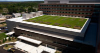 Green measures — such as two green roofs and electric vehicle chargers in the parking area — are helping Valley Hospital in its effort to earn LEED Gold certification and further reduce its environmental impact.