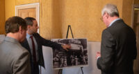 On April 2, 2024, Metuchen Mayor Jonathan Busch (second from left) toured state officials and other stakeholders, including Gov. Phil Murphy (right), through the shuttered Forum Theater.