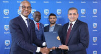 From left: Joshua Oigara, CEO, Stanbic Bank Kenya and South Sudan; Alex Siboe, head of technology, Stanbic Bank Kenya; Mustajab Ali, director of business development, MEA, Orion Innovation; and Anoop Gala Orion’s global head of financial services.