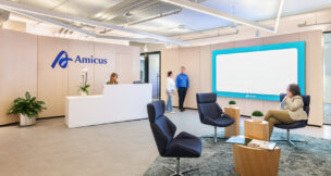 Ware Malcomb provided interior architecture and design services for Amicus Therapeutic's new, 27,200-square-foot global headquarters located in downtown Princeton. PHOTO: CHRIS LO BUE