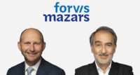 Tom Watson (left) is CEO of Forvis Mazars LLP, and Hervé Hélias (right) is chair of the global network board and of the group executive board of Forvis Mazars Group (formerly Mazars Group).