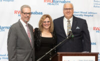 Robert Wood Johnson University Hospital Rahway President and CEO Kirk Tice (left) – shown here with Dr. Carol Ash, the hospital's chief medical officer, and Eric Kleinert, chief nursing officer – will retire at the end of 2024 after 46 years with RWJUH Rahway.