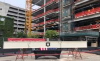 On Sept. 6, 2024, officials and stakeholders gathered in New Brunswick to celebrate the topping off of the H-1 building – the first of three to be constructed as part of the new HELIX (Health + Life Science Exchange) project.