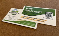 The Somerset County Office of Economic Development has updated its business card. The back is now emblazoned with a QR code introducing its new talent attraction tool: Why Somerset.