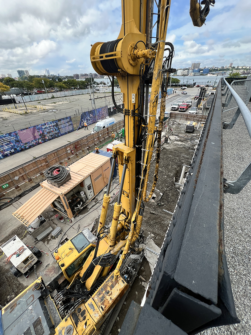 Work progress on the New York side of the Hudson Tunnel Project, as of Oct. 1, 2024.