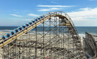 The Great White wooden roller coaster at Morey's Piers will sport new coaster trains and other enhancements for the 2025 season.