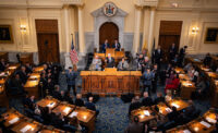 Gov. Phil Murphy delivers the State of the State Address in the Assembly Chambers in Trenton on Jan. 14, 2025.