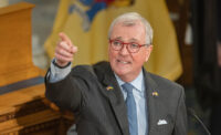 Gov. Phil Murphy delivers the State of the State Address in the Assembly Chambers in Trenton on Jan. 14, 2025.