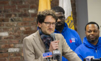 During a Jan. 15, 2025, press conference, Evan Weiss, president and CEO of Newark Alliance, addresses community members and key stakeholders gathered to discuss initiatives aimed at ending chronic homelessness in New Jersey's largest city.