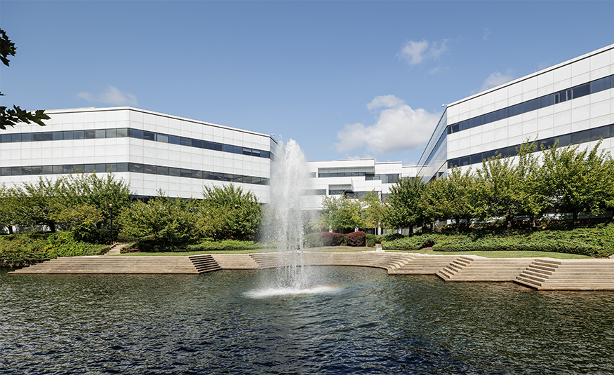 The sale of Class A office building 2 Gatehall Drive in Parsippany, pictured here, marked a record for Colliers and the East Coast on Ten-X Auction. - PROVIDED BY COLLIERS