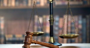 Gavel and scales of justice