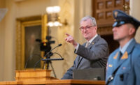 Gov. Phil Murphy delivered his Fiscal Year 2026 Budget Address in the general assembly chambers of the State House on Feb. 25, 2025.