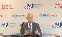 Johnson & Johnson Chairman and CEO Joaquin Duato, speaks at the Feb. 4, 2025, launch of NJBioFutures at Raritan Valley Community College in Branchburg.