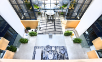 The lobby at 3 Sylvan at The Arbors office complex in Parsippany. - PROVIDED BY ONYX EQUITIES