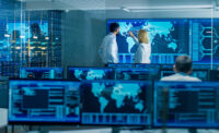Professionals in system monitoring room