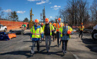 Gov. Phil Murphy visited Wharton on March 8, 2025, to observe the sinkhole at I-80 East Mile Marker 34.