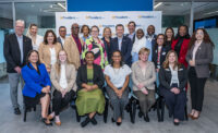 Executives from recipient nonprofit organizations as well as leaders from Provident Bank pose to celebrate 2025 NRTC awards. - PROVIDED BY PROVIDENT BANK