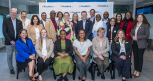 Executives from recipient nonprofit organizations as well as leaders from Provident Bank pose to celebrate 2025 NRTC awards. - PROVIDED BY PROVIDENT BANK