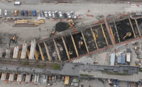 Overhead view of the Hudson Yards Concrete Casing – Section 3 (HYCC-3) Project construction site.