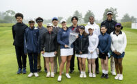 LPGA golfer Jennifer Kupcho (center) won the 2025 ShopRite LPGA Classic presented by Acer.