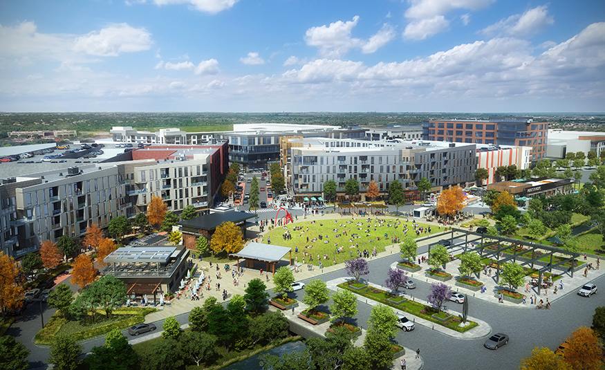 Unveiled in 2022, this rendering shows the mixed-use development planned at Westfield Garden State Plaza in Paramus.