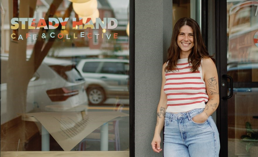 Ashley Burk is the founder and owner of Steady Hand Café.
