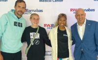 To help lift the spirits of patients and staff, Gotham FC players and coaches visited 13 RWJBarnabas Health Hospitals across the state Aug. 6.