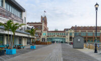 The Asbury Park boardwalk and the iconic convention center, shown in October 2020.