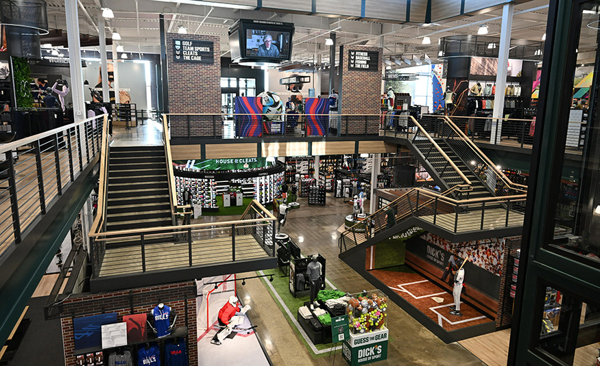 The interior of a Dick's House of Sport in Johnson City, N.Y.