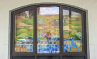 The Exchange P:lace Alliance's work also includes displays, such as the window at the Public Storage building on 2nd Avenue. - PROVIDED BY EXCHANGE PLACE ALLIANCE