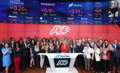 ADP marked its 75th anniversary by ringing the NASDAQ MarketSite Opening Bell on June 10, 2024.