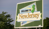 Welcome to New Jersey Highway Message Billboard Roadsign — DEPOSIT PHOTOS