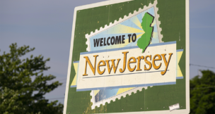 Welcome to New Jersey Highway Message Billboard Roadsign — DEPOSIT PHOTOS