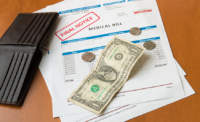 Medical bill from the hospital, concept of rising medical cost. — Photo