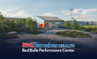 Shown is a rendering of the RWJBarnabas Health Red Bulls Performance Center.