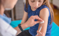 Child receiving a vaccination