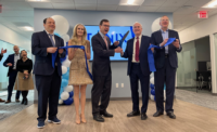 From left: Tonix Pharmaceuticals CFO Bradley Saenger; COO Jessica Edgar Morris; U.S. Rep. Thomas Kean Jr., Tonix co-founder, CEO and Chairman Dr. Seth Lederman; and Tonix board member Richard Bagger cut the ribbon at the company's new Berkeley Heights headquarters at The Park Jan. 30, 2026. JESSICA PERRY/NJBIZ