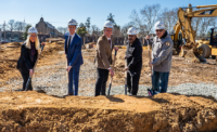 Developers and city officials held a groundbreaking ceremony March 24, 2026, for The Elbie. The 78-unit rental community is poised to activate a key section of the Lower Broadway Corridor in Long Branch. From left: Debra Tantleff, founding principal of TANTUM Real Estate; James Taylor, CEO of Downeaster Development; Long Branch Mayor John Pallone; Long Branch Councilman Bill Dangler; and Charles Shirley, business administrator.