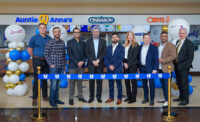 Officials and stakeholders celebrate the addition of new food options at Secaucus Junction, including Auntie Anne’s Pretzels, Cinnabon and Carvel Ice Cream.