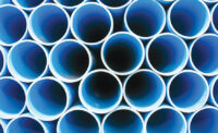 Blue PVC pipe