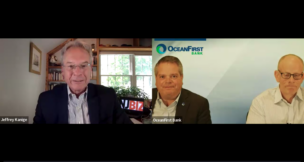OceanFirst Bank executives George Destafney and Joe Lebel speak with NJBIZ Editor Jeff Kanige on May 4, 2026.